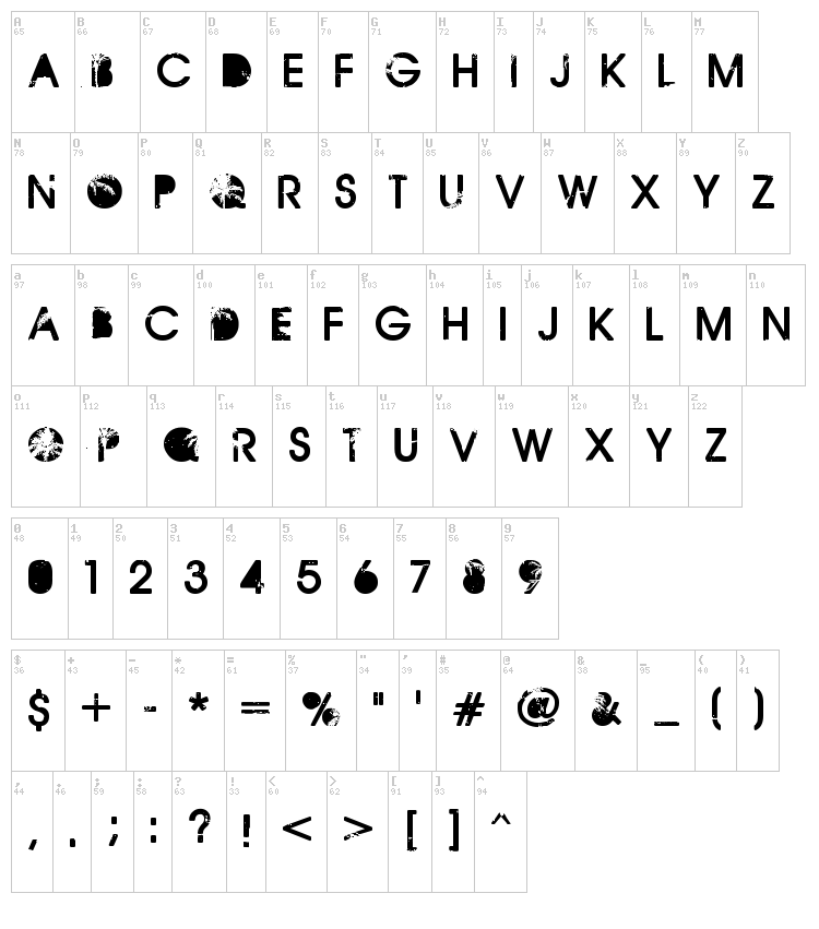California font map